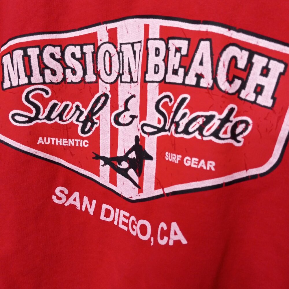 Retro Pacific & Co Surf Shop Red Pullover Hoodie Unisex Large - Picture 12 of 14